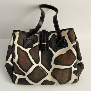 Dooney & Bourke Giraffe Print Canvas Bag